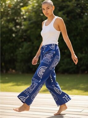 Ashro Royal Blue Pants w/ shimmery Silver Accents (Med)